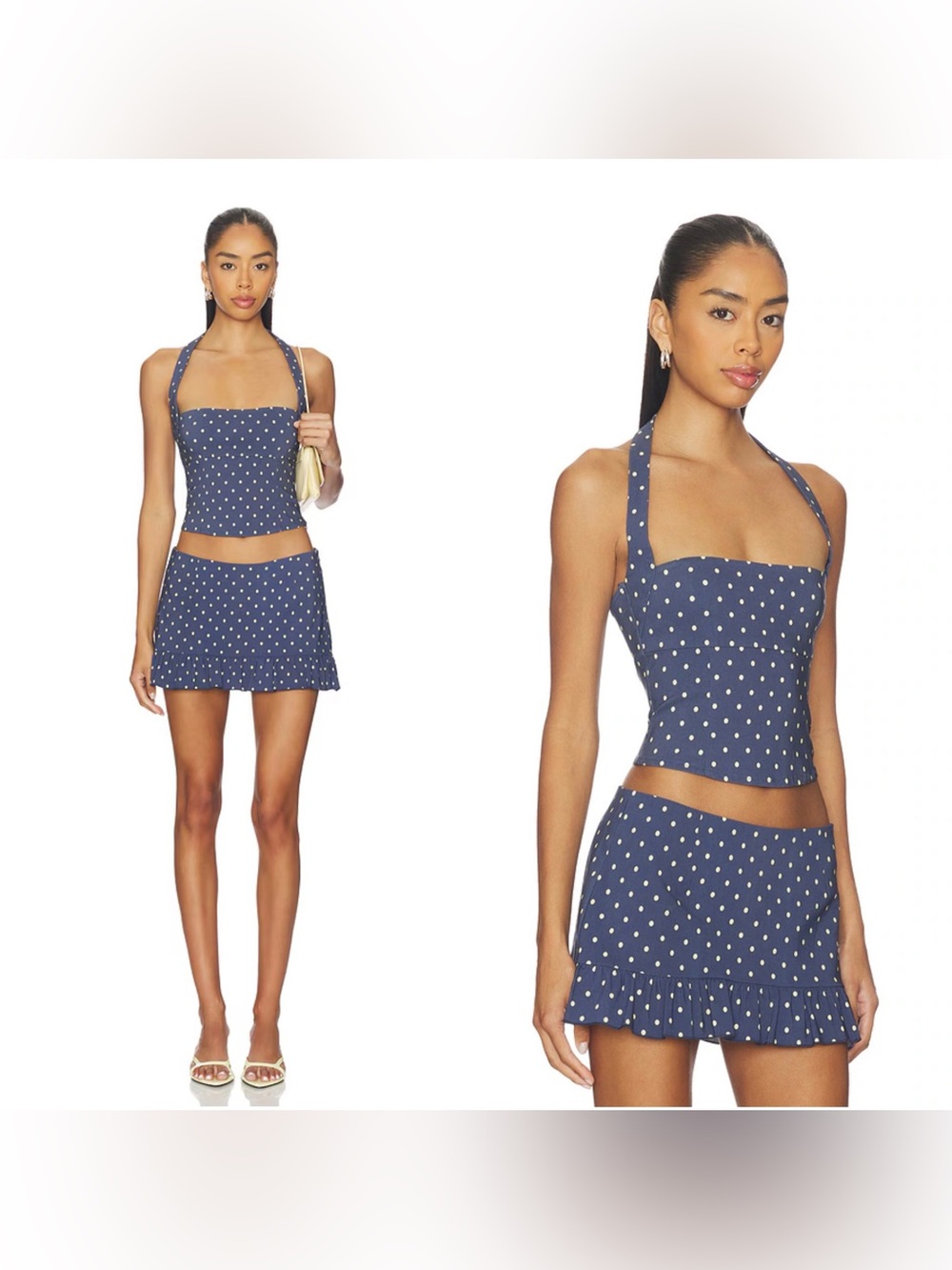 NWT Tiger Mist Rio Halter Tie Bustier Top in Navy
